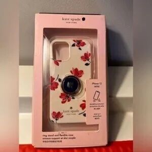Kate Spade New York iPhone 12 Case - Pink and Red Floral